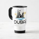 Dubai Travel Mug with Lid & Handle