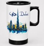 Dubai Travel Mug with Lid & Handle