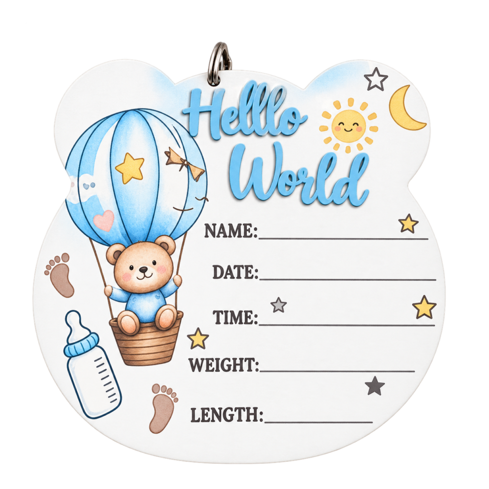 Baby Birth Announcement Plaque, Newborn Baby Name Sign