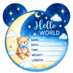 Baby Birth Announcement Plaque, Newborn Baby Name Sign