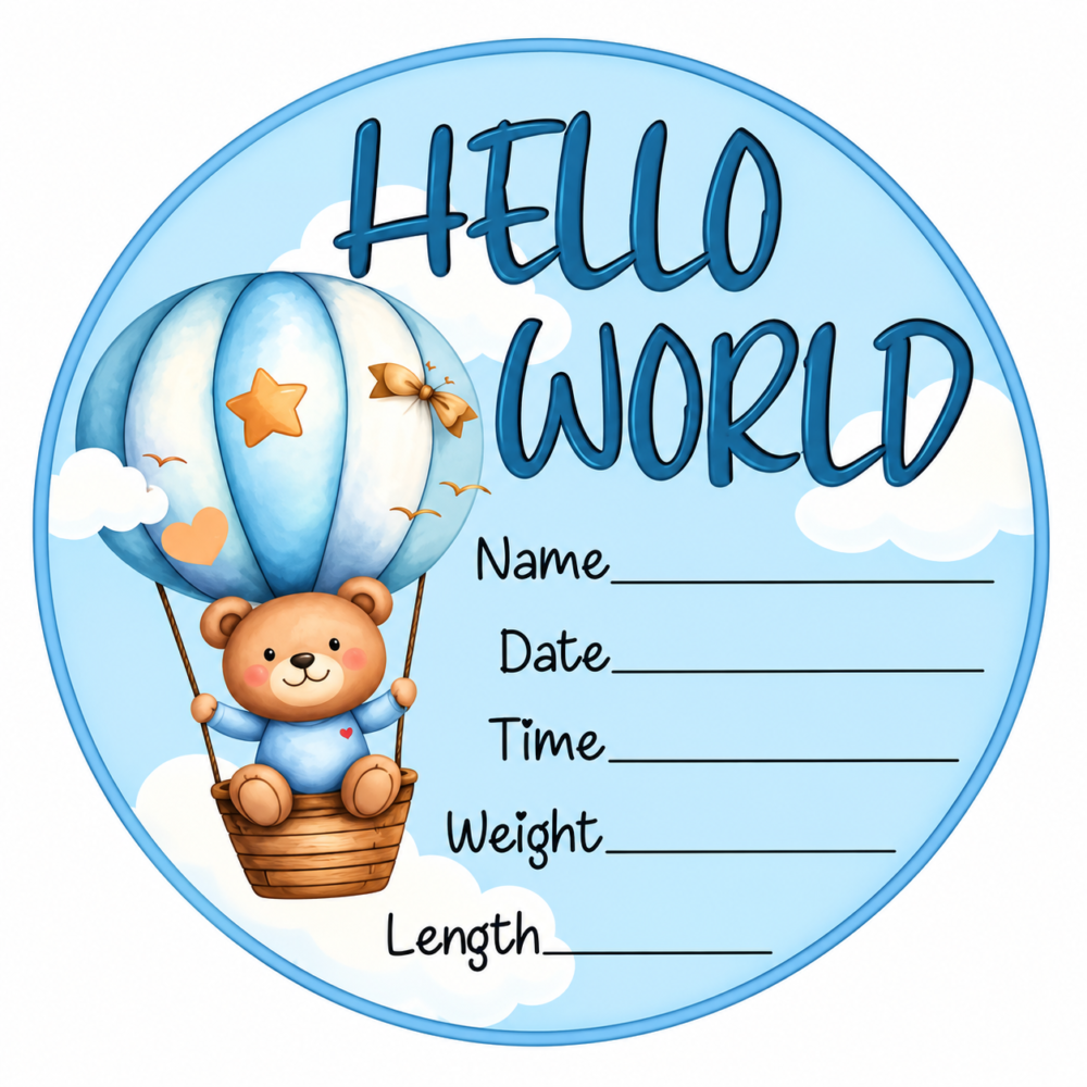 Baby Birth Announcement Plaque, Newborn Baby Name Sign