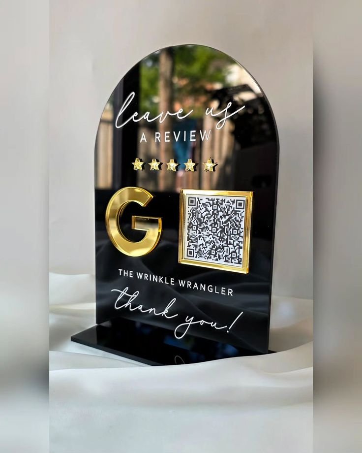 Personalized Acrylic QR Code Sign Stand