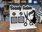 Personalized Acrylic QR Code Sign Stand