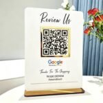 Personalized Acrylic QR Code Sign Stand