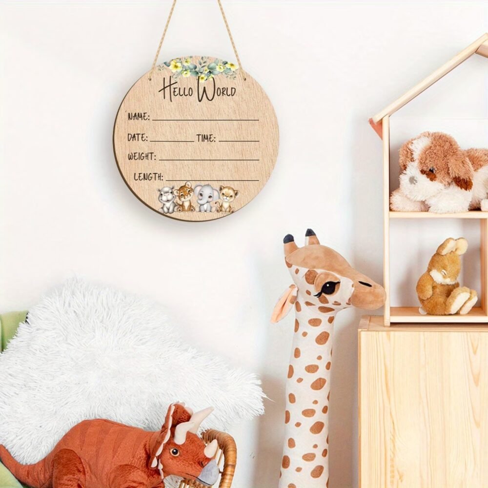 Baby Birth Announcement Plaque, Newborn Baby Name Sign