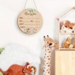 Baby Birth Announcement Plaque, Newborn Baby Name Sign