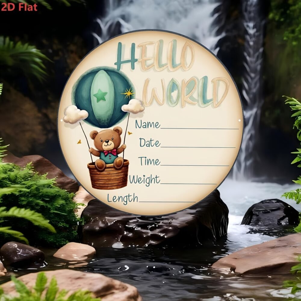 Baby Birth Announcement Plaque, Newborn Baby Name Sign