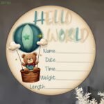 Baby Birth Announcement Plaque, Newborn Baby Name Sign