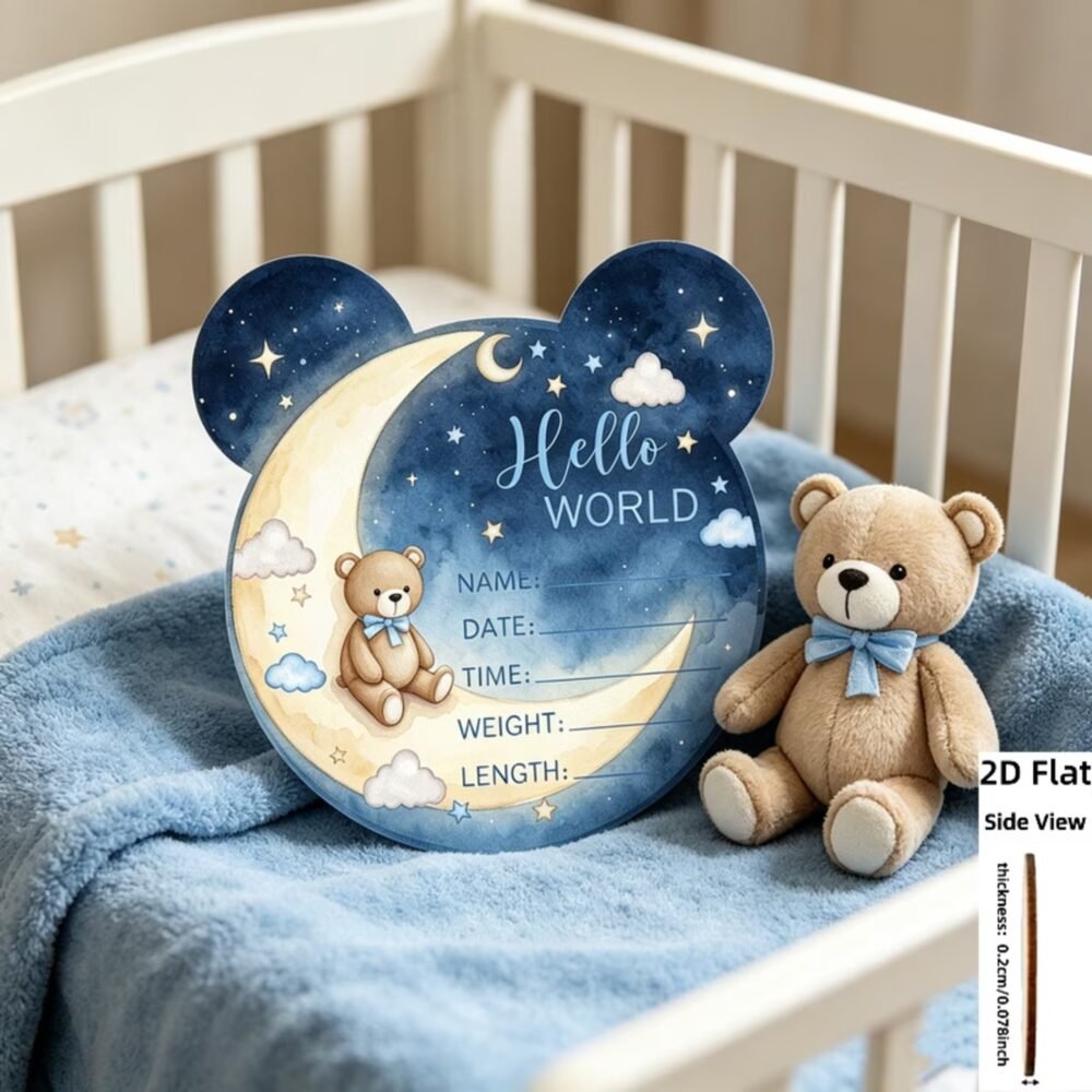 Baby Birth Announcement Plaque, Newborn Baby Name Sign