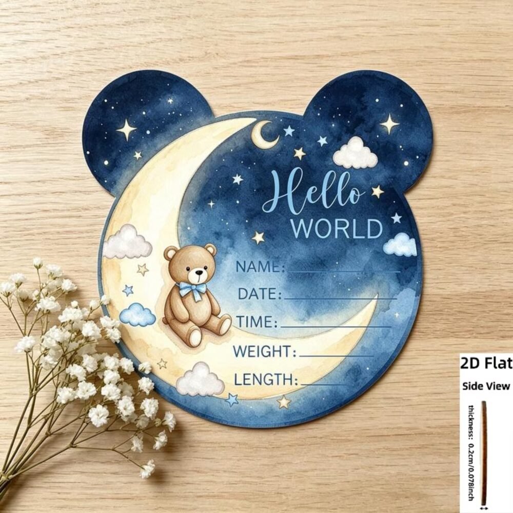 Baby Birth Announcement Plaque, Newborn Baby Name Sign