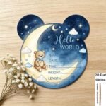 Baby Birth Announcement Plaque, Newborn Baby Name Sign