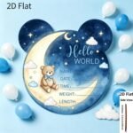 Baby Birth Announcement Plaque, Newborn Baby Name Sign