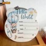Baby Birth Announcement Plaque, Newborn Baby Name Sign