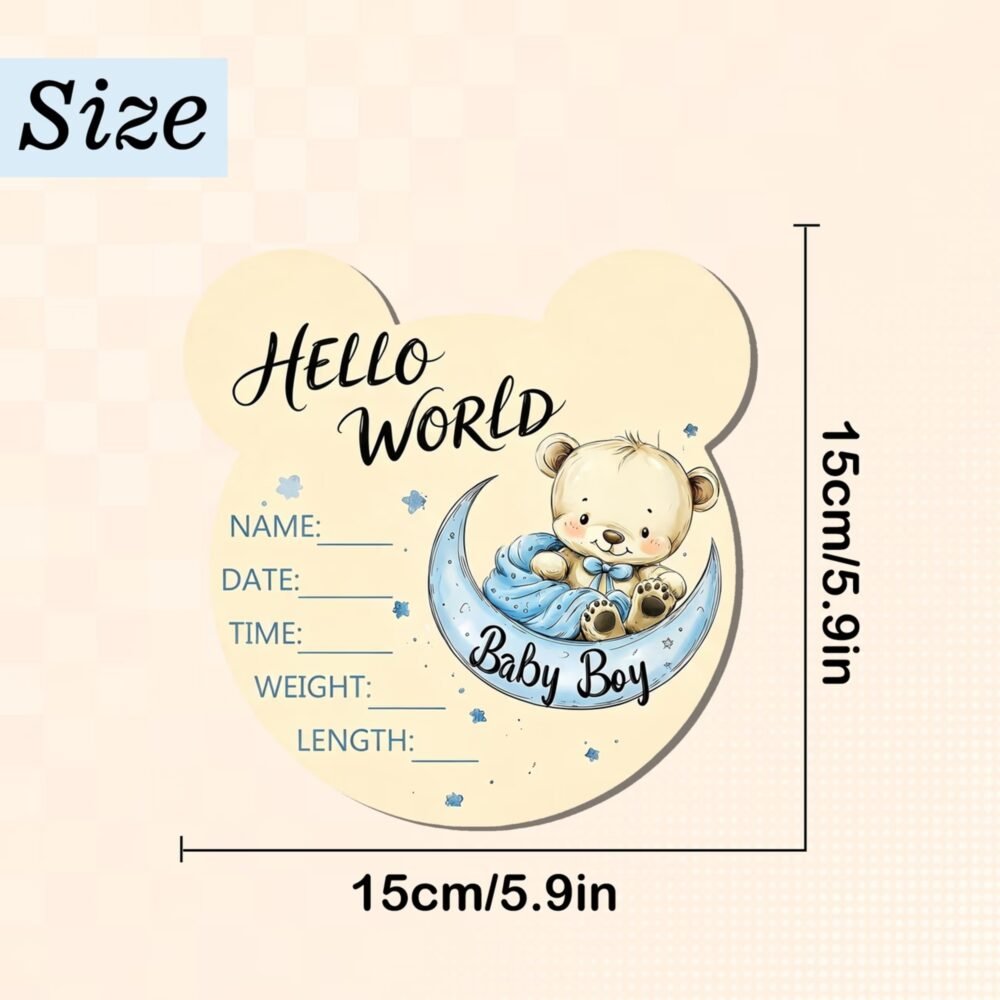 Baby Birth Announcement Plaque, Newborn Baby Name Sign