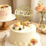 Gold Mirror Acrylic Happy Birthday Cake Topper