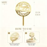 Gold Mirror Acrylic Happy Birthday Cake Topper