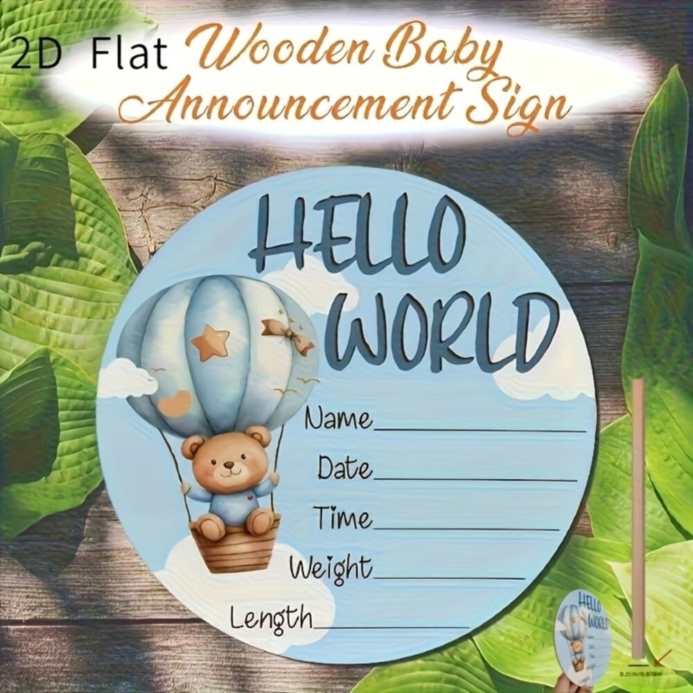 Baby Birth Announcement Plaque, Newborn Baby Name Sign