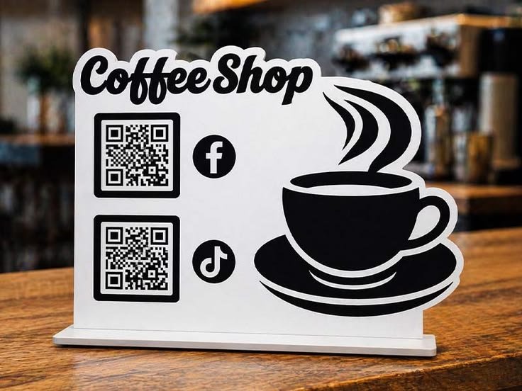 Personalized Acrylic QR Code Sign Stand
