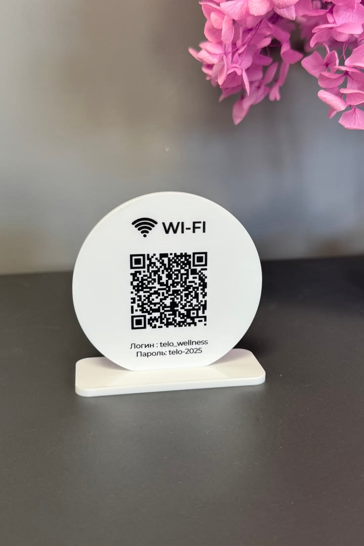 Personalized Acrylic QR Code Sign Stand